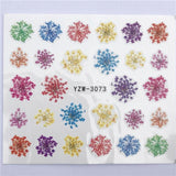 WUF 1pcs Hitoro Flower  Nail Stickers Water Transfer Decals Decoration Dream Cather Slider For Nail DIY Tips