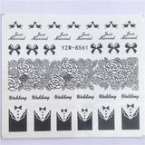 WUF 1pcs Hitoro Flower  Nail Stickers Water Transfer Decals Decoration Dream Cather Slider For Nail DIY Tips