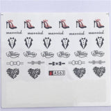 WUF 1pcs Hitoro Flower  Nail Stickers Water Transfer Decals Decoration Dream Cather Slider For Nail DIY Tips