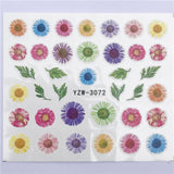 WUF 1pcs Hitoro Flower  Nail Stickers Water Transfer Decals Decoration Dream Cather Slider For Nail DIY Tips