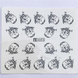 WUF 1pcs Hitoro Flower  Nail Stickers Water Transfer Decals Decoration Dream Cather Slider For Nail DIY Tips