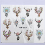 WUF 1pcs Hitoro Flower  Nail Stickers Water Transfer Decals Decoration Dream Cather Slider For Nail DIY Tips