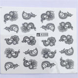 WUF 1pcs Hitoro Flower  Nail Stickers Water Transfer Decals Decoration Dream Cather Slider For Nail DIY Tips