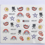 WUF 1pcs Hitoro Flower  Nail Stickers Water Transfer Decals Decoration Dream Cather Slider For Nail DIY Tips