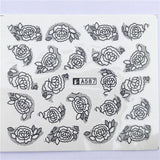 WUF 1pcs Hitoro Flower  Nail Stickers Water Transfer Decals Decoration Dream Cather Slider For Nail DIY Tips
