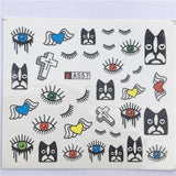WUF 1pcs Hitoro Flower  Nail Stickers Water Transfer Decals Decoration Dream Cather Slider For Nail DIY Tips