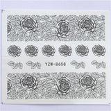WUF 1pcs Hitoro Flower  Nail Stickers Water Transfer Decals Decoration Dream Cather Slider For Nail DIY Tips