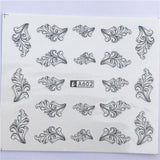 WUF 1pcs Hitoro Flower  Nail Stickers Water Transfer Decals Decoration Dream Cather Slider For Nail DIY Tips