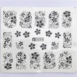 WUF 1pcs Hitoro Flower  Nail Stickers Water Transfer Decals Decoration Dream Cather Slider For Nail DIY Tips