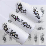 WUF 1pcs Hitoro Flower  Nail Stickers Water Transfer Decals Decoration Dream Cather Slider For Nail DIY Tips