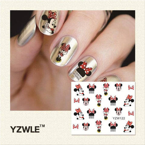 WUF 2019 New Hot Sale Water Transfer Nails Art Sticker Manicure Decor Tool Cover Nail Wrap Decal (YZW122)