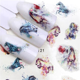 WUF Fresh Rose / Flower / Butterfly Water Transfer Nail Art Sticker Decal Slider Manicure Wraps Tool Tip