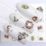 WUF Fresh Rose / Flower / Butterfly Water Transfer Nail Art Sticker Decal Slider Manicure Wraps Tool Tip