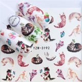WUF Nail Stickers on Nails Horse Flower Stickers for Nails Lavender Nail Art Water Transfer Stickers Decals