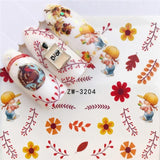 WUF Nail Stickers on Nails Horse Flower Stickers for Nails Lavender Nail Art Water Transfer Stickers Decals