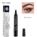 Waterproof Microblading Eyebrow Tattoo Pen 4 Head Fine Sketch Enhancer Fork Tip Eyebrow Tattoo Tint Eyebrow Gel Pencil Makeup