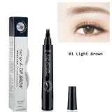 Waterproof Microblading Eyebrow Tattoo Pen 4 Head Fine Sketch Enhancer Fork Tip Eyebrow Tattoo Tint Eyebrow Gel Pencil Makeup