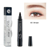 Waterproof Microblading Eyebrow Tattoo Pen 4 Head Fine Sketch Enhancer Fork Tip Eyebrow Tattoo Tint Eyebrow Gel Pencil Makeup