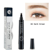 Waterproof Microblading Eyebrow Tattoo Pen 4 Head Fine Sketch Enhancer Fork Tip Eyebrow Tattoo Tint Eyebrow Gel Pencil Makeup