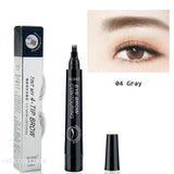 Waterproof Microblading Eyebrow Tattoo Pen 4 Head Fine Sketch Enhancer Fork Tip Eyebrow Tattoo Tint Eyebrow Gel Pencil Makeup