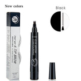 Waterproof Microblading Eyebrow Tattoo Pen 4 Head Fine Sketch Enhancer Fork Tip Eyebrow Tattoo Tint Eyebrow Gel Pencil Makeup