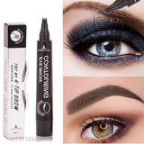 Waterproof Microblading Eyebrow Tattoo Pen 4 Head Fine Sketch Enhancer Fork Tip Eyebrow Tattoo Tint Eyebrow Gel Pencil Makeup