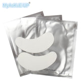 Wholesale 100 pairs/lot eyelashes Paper Patches Eye Pads Women makeup tools eyelash extension lint free 7*3.3cm