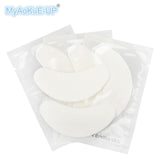 Wholesale 100 pairs/lot eyelashes Paper Patches Eye Pads Women makeup tools eyelash extension lint free 7*3.3cm