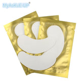 Wholesale 100 pairs/lot eyelashes Paper Patches Eye Pads Women makeup tools eyelash extension lint free 7*3.3cm