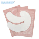 Wholesale 100 pairs/lot eyelashes Paper Patches Eye Pads Women makeup tools eyelash extension lint free 7*3.3cm