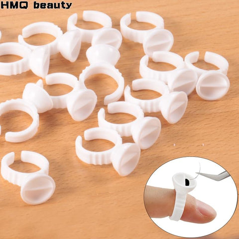 "Wholesale 100pcs Disposable Eyelash Extension Glue Rings,Eyelash Extension Glue Holder Holder glue container Tattoo Pigment"