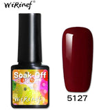 WiRinef 27 Colors 8ml Pure Semi-Permanent Nail Gel Polish UV Led Lacquer Hybrid Long Lasting UV Gel Nail Polish