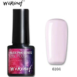 WiRinef 27 Colors 8ml Pure Semi-Permanent Nail Gel Polish UV Led Lacquer Hybrid Long Lasting UV Gel Nail Polish