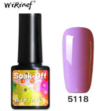 WiRinef 27 Colors 8ml Pure Semi-Permanent Nail Gel Polish UV Led Lacquer Hybrid Long Lasting UV Gel Nail Polish