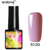 WiRinef 27 Colors 8ml Pure Semi-Permanent Nail Gel Polish UV Led Lacquer Hybrid Long Lasting UV Gel Nail Polish
