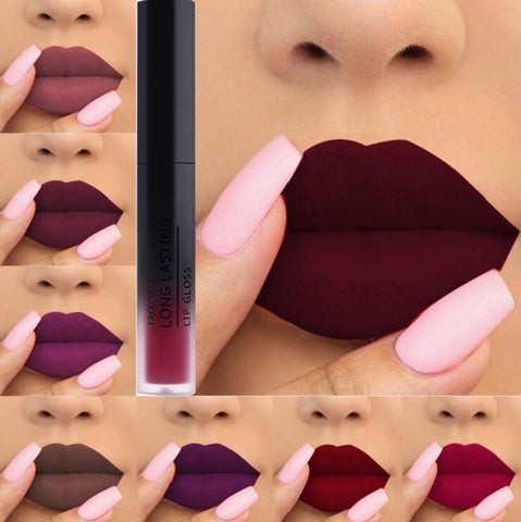 Women Fashion Sexy Long Lasting Liquid Matte Lipstick Lip Tattoo Makeup Pigment Nude Lip Tint Cosmentic Matte Velvet Lipgloss