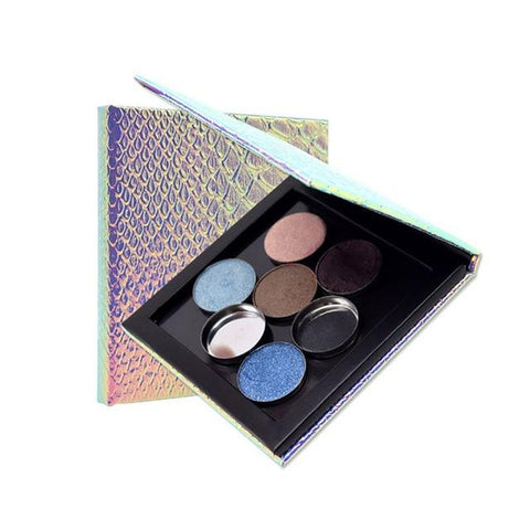 Women Fish-Scale Patterns Empty Magnetic Palette Eyeshadow Blusher Lipstick Lip Gloss Powder Fundation DIY Refill Palette