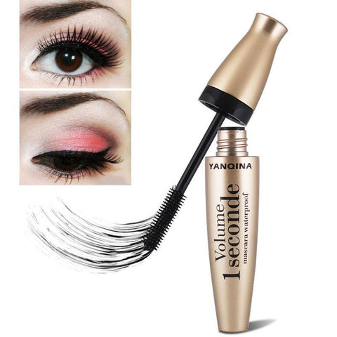 Women's Black Eye Mascara Long Eyelash Silicone Brush Curving Lengthening Mascara Waterproof Makeup New FM88