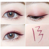 Xixi brand makeup colurful liquid eyeliner pencil wine red black waterproof long lasting super slim blue eyeliner pen AC042