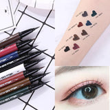 Xixi brand makeup colurful liquid eyeliner pencil wine red black waterproof long lasting super slim blue eyeliner pen AC042