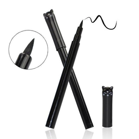 YANQINA 1PCs Liquid Black Eyeliner Beauty Cat Style Long-lasting Waterproof Eye Liner Pen Pencil Makeup Tool for Eyes Beauty