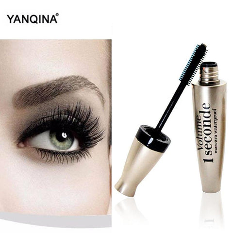 YANQINA Cosmetic Natural Mascara Extension Length Long Curling Eyelash Makeup Black Mascara Makeup Waterproof Rimel Maquiagem