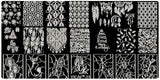 "YICAIRE 1Pc Geometric Peacock Image Stamping Template Stencils For Nails, Reusable Rhombus Nail Art Template Manicure Plate 435Q"