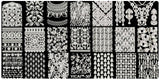 "YICAIRE 1Pc Geometric Peacock Image Stamping Template Stencils For Nails, Reusable Rhombus Nail Art Template Manicure Plate 435Q"