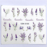 YWK 1 Sheet Pink Flower Water Transfer Slider for Manicure Nail Art Decoration Nail Sticker