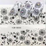YWK 31 Styles Flower Vintage Nail Art Water Transfer Sticker Decals DIY Tips