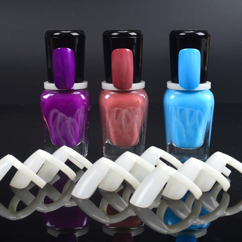 YWK 50Pcs/Set DIY Nail Art Polish Bottle Color Display Ring UV Gel Color Pops Nail Tip Tools