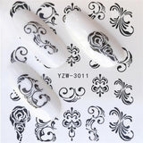 ZKO 1 PC Hot Nail Sticker Leading Knotted Cat/Flower Beauty Water Transfer Stamping Nail Art Tips Nail Decor Manicure Deca