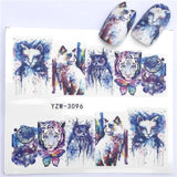 ZKO 1 PC Hot Nail Sticker Leading Knotted Cat/Flower Beauty Water Transfer Stamping Nail Art Tips Nail Decor Manicure Deca