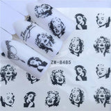 ZKO 1 Sheet Lovely Cartoon Flower Water Slider Nail Decals Sticker DIY Colorful Designs Gel Polish Nail Sticker